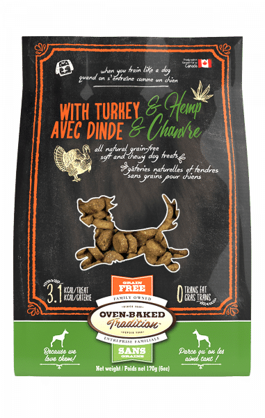 OBT 25021 10 Dog Treats Turkey Hemp