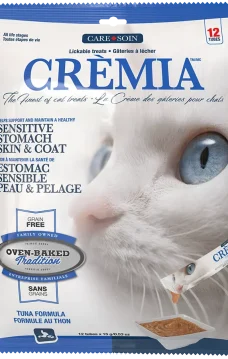 Grain-free hypoallergenic cat purée with tuna for sensitive stomach, skin and coat support